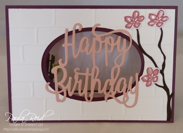 Happy Birthday Window Card - Front - July Card Class