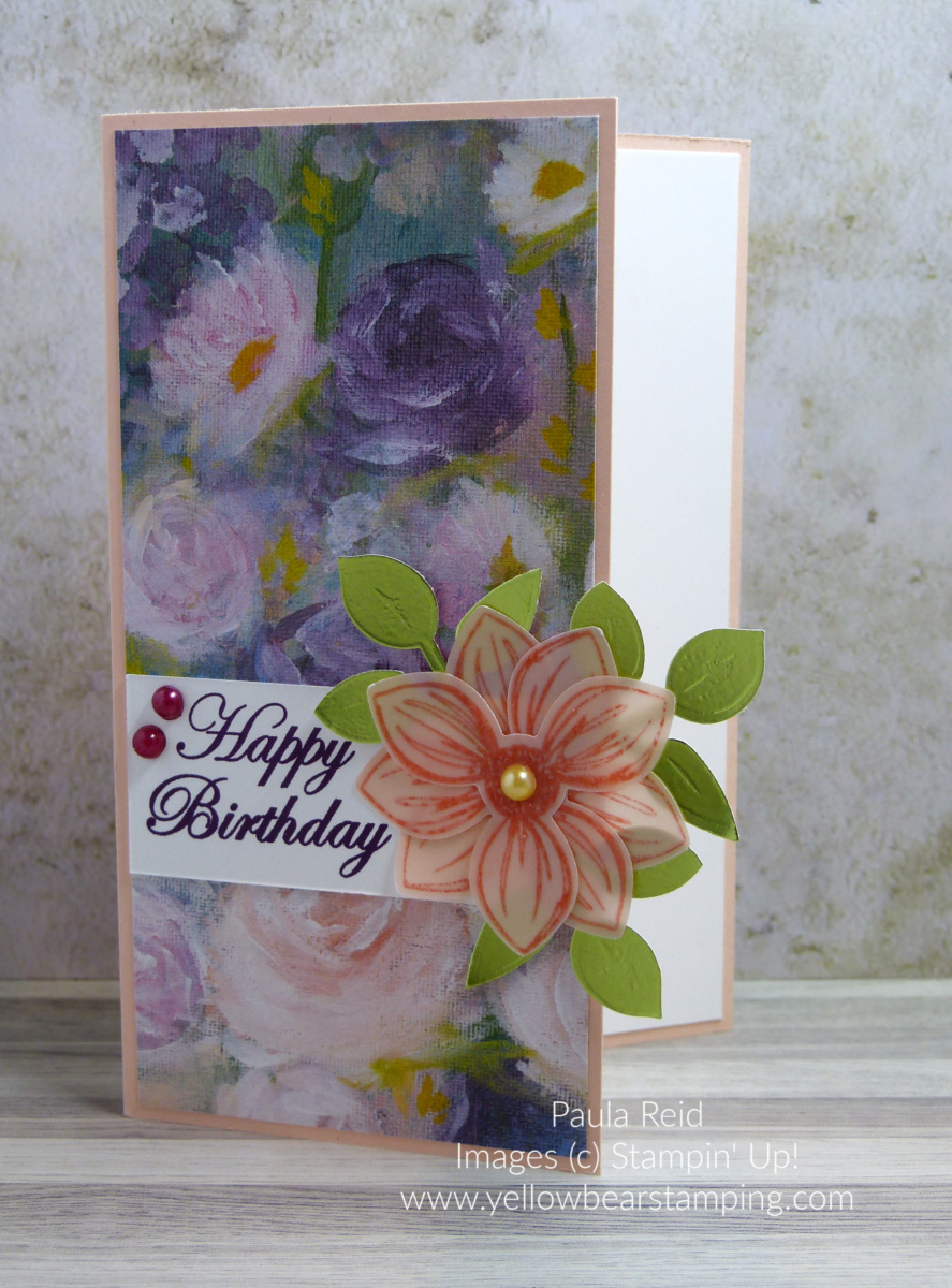 Floral Essence Altered Fold Card | Yellow Bear Stamping