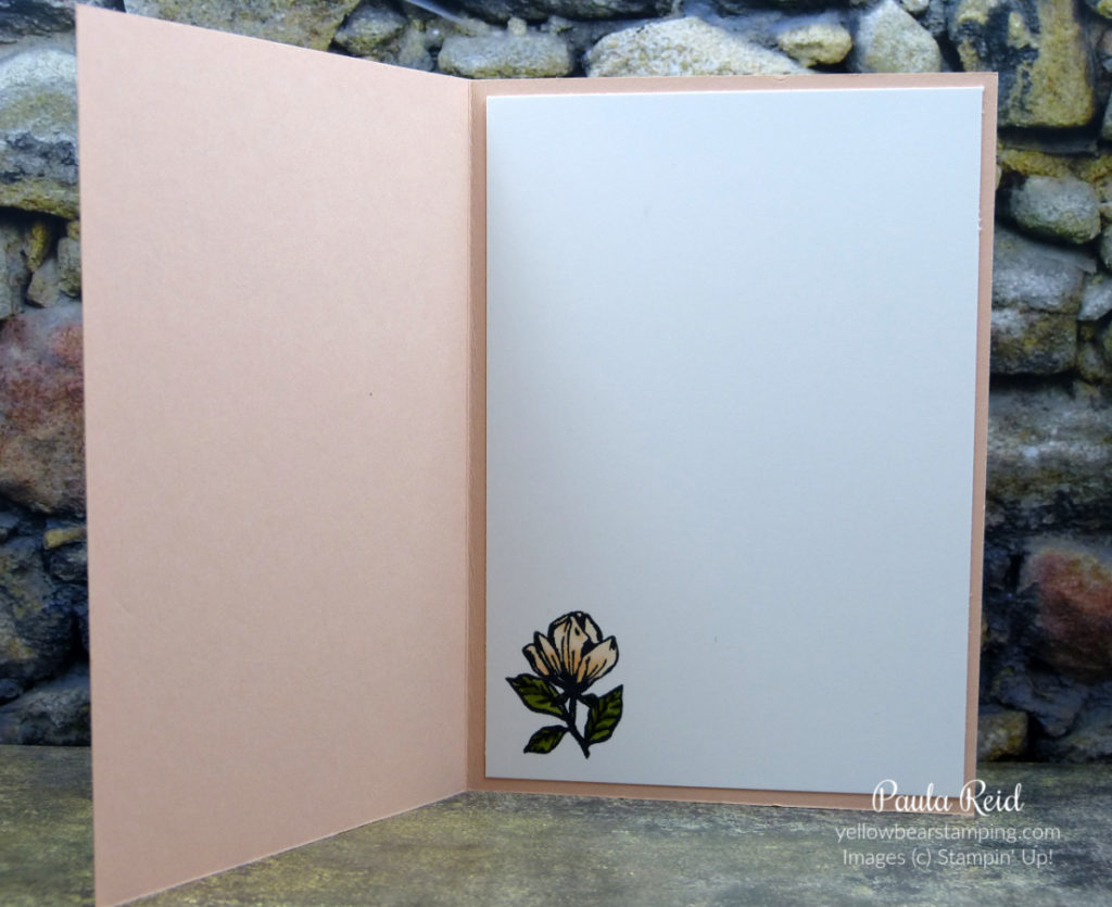 Magnolia Blooms - Inside of card