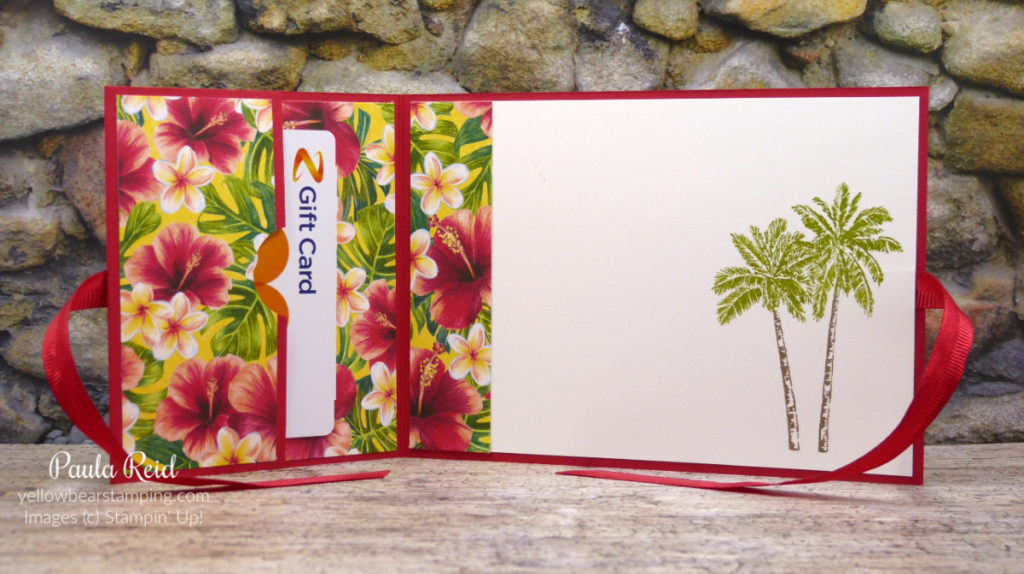 Tropical Oasis Gift Card Holder | Yellow Bear Stamping