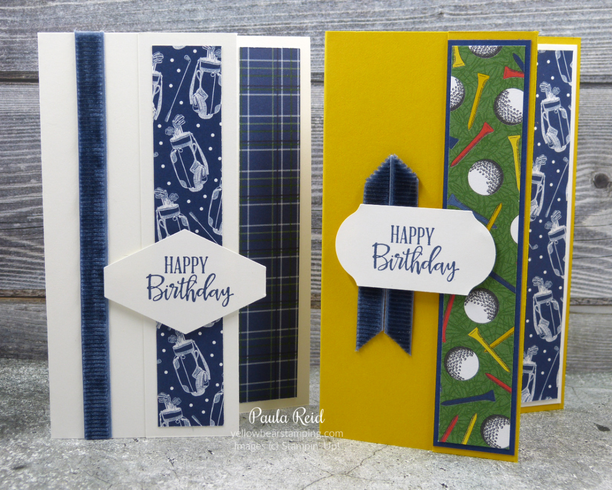 Double Wonder Cards using Country Club DSP | Yellow Bear Stamping