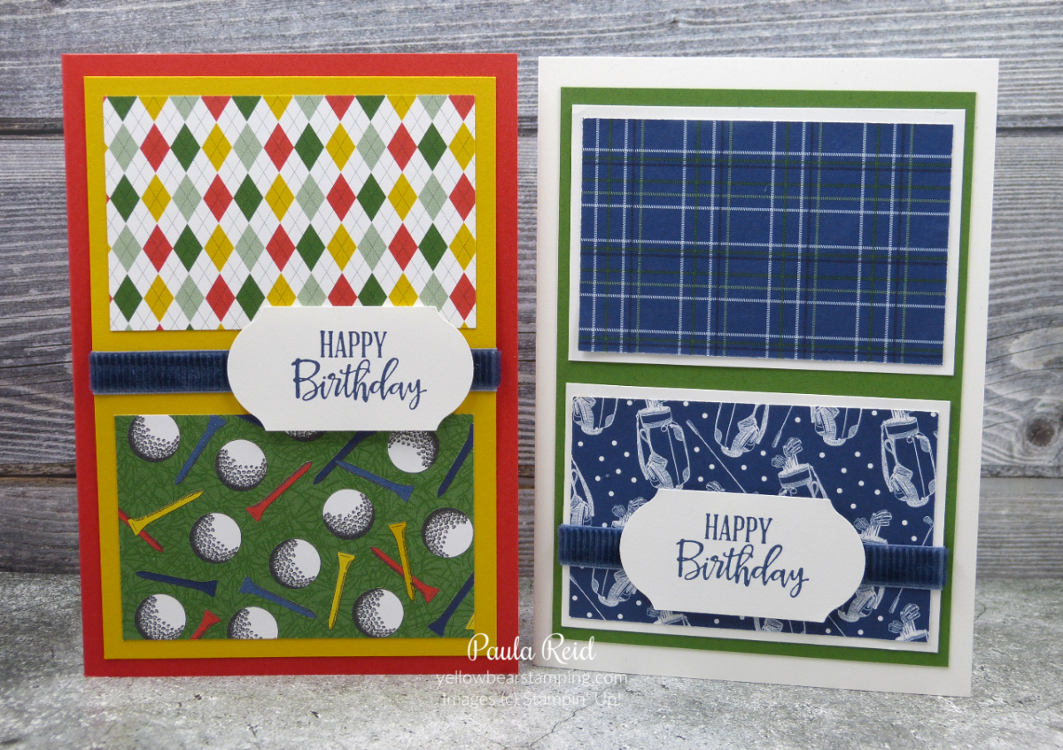 Double Wonder Cards using Country Club DSP | Yellow Bear Stamping