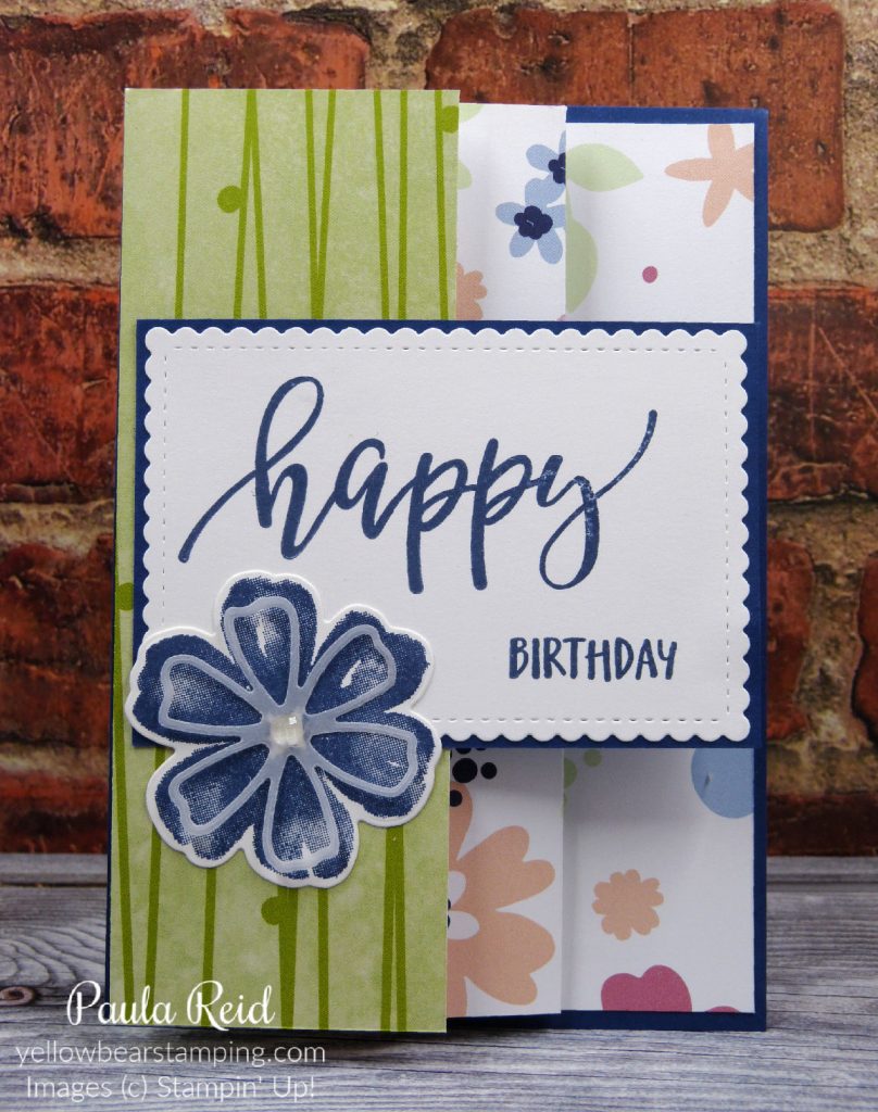 Friday Fun Fold – Paper Blooms DSP Concertina Fold Card | Yellow Bear ...