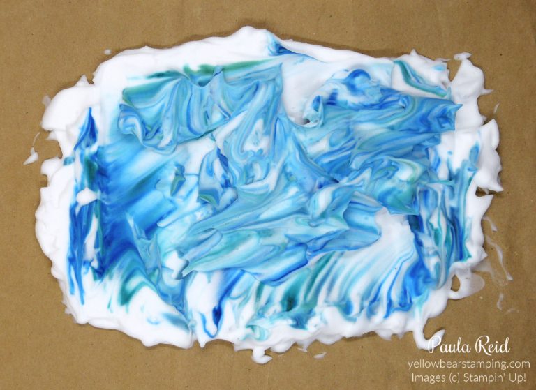 Technique Tuesday Shaving Foam Technique Yellow Bear Stamping