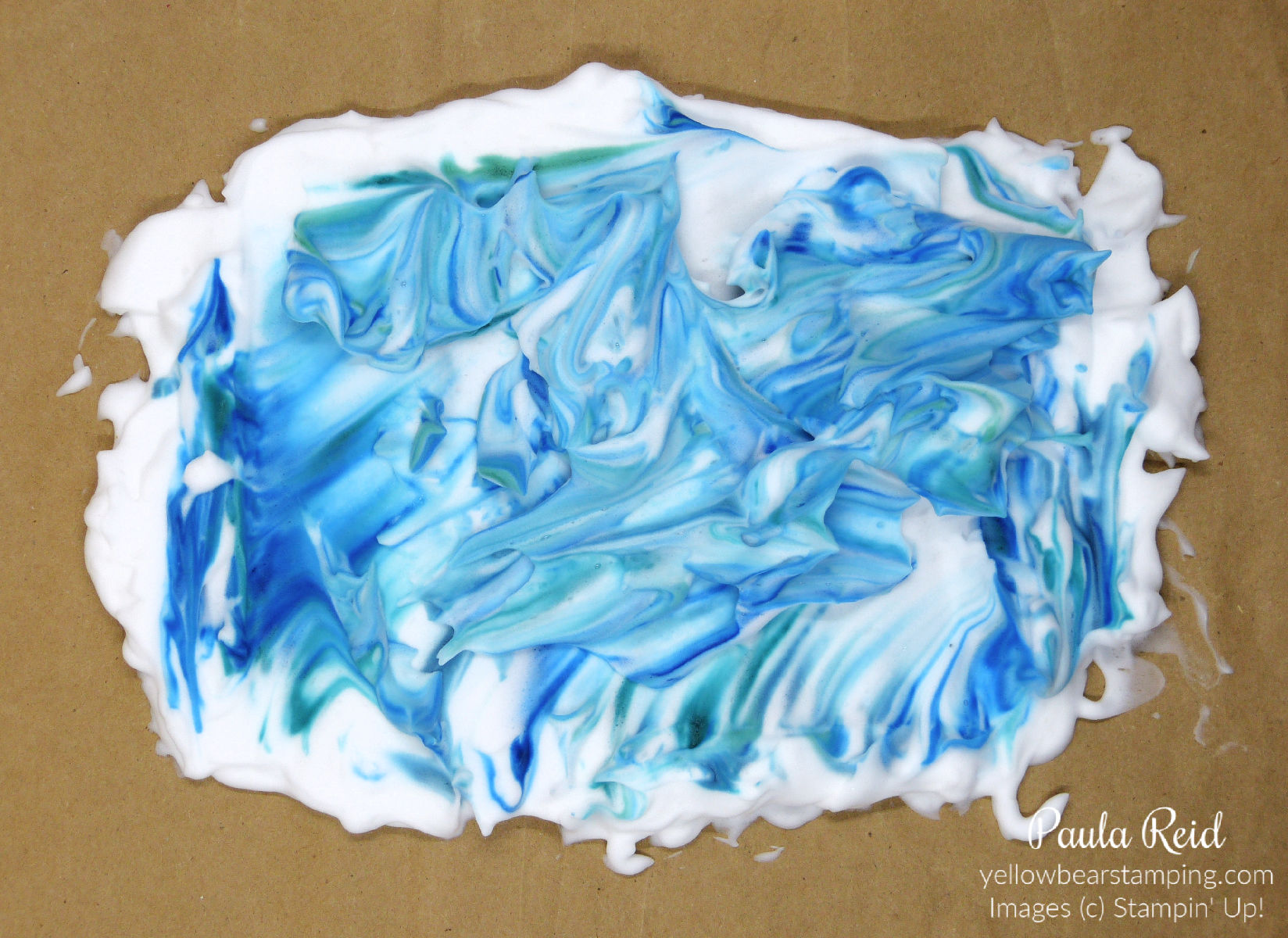 Technique Tuesday Shaving Foam Technique Yellow Bear Stamping