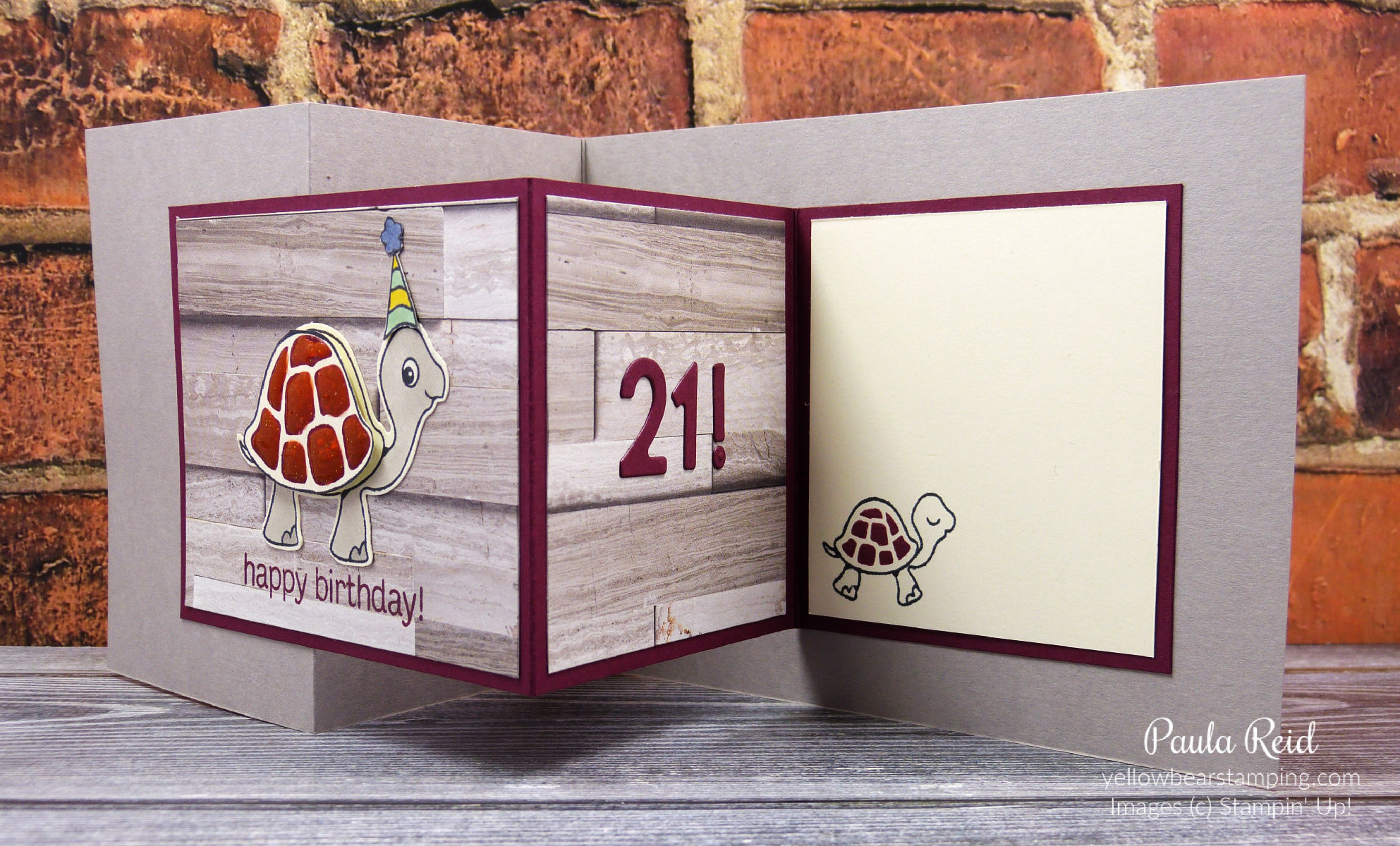 Friday Fun Fold Double Z Fold Yellow Bear Stamping