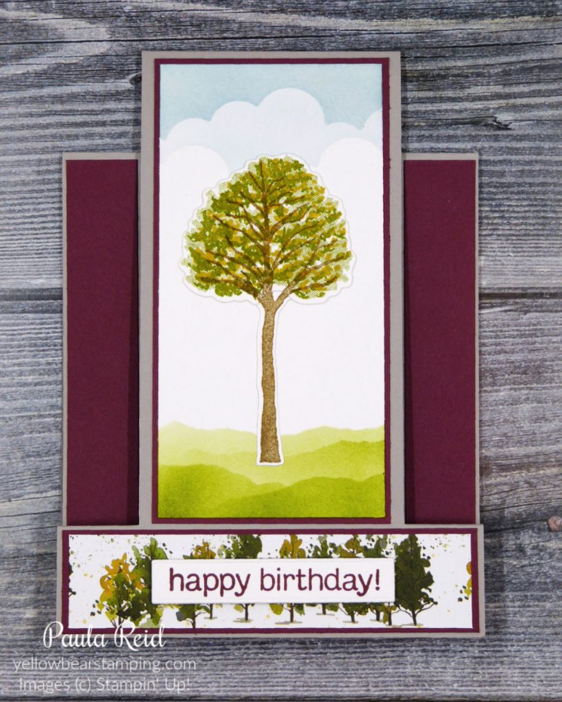 Vertical Centre Step Card using Beauty of the Earth Suite