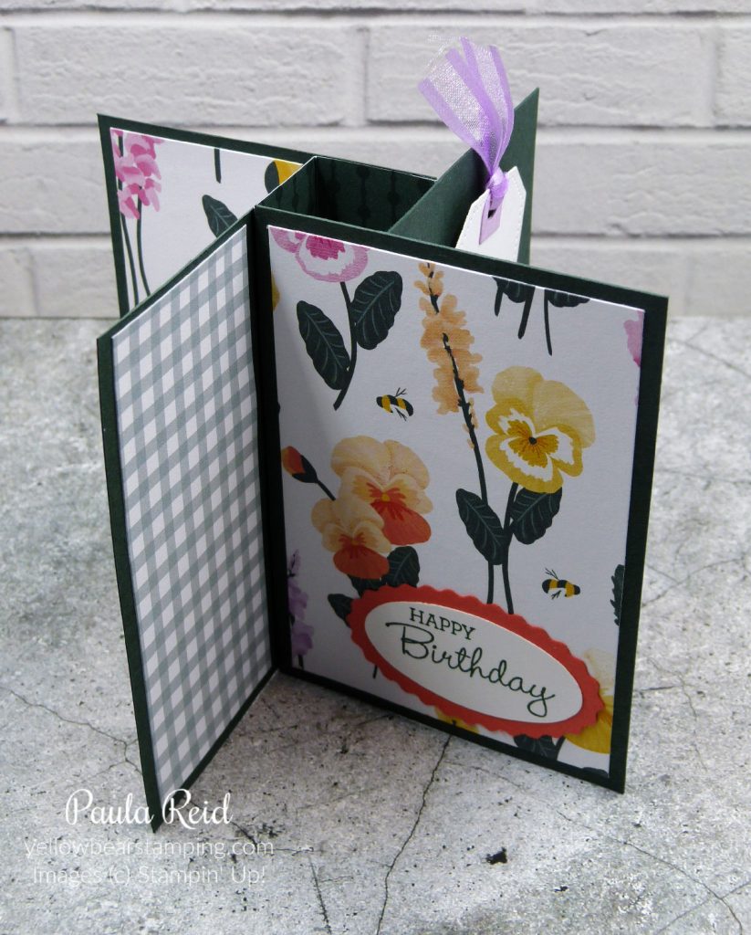 Tower Pinwheel Card using Pansy Petal Suite