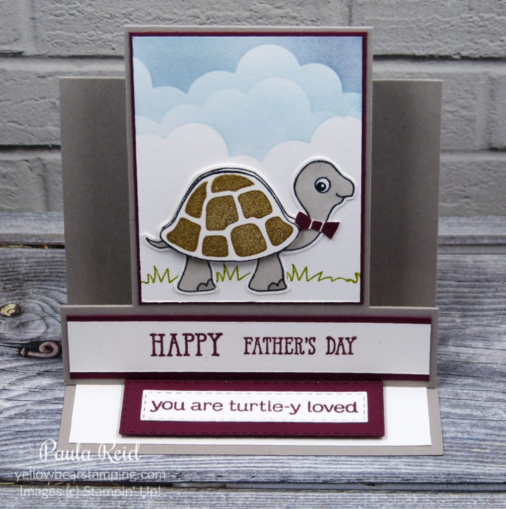 Centre Step Easel Card using Turtle Friends bundle