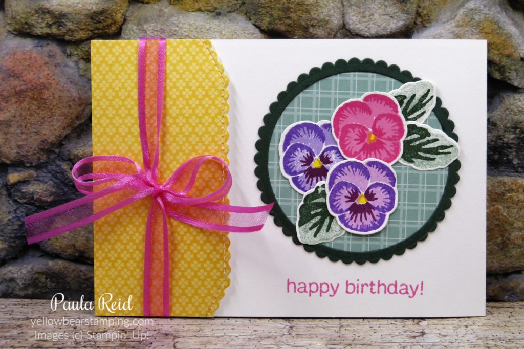 Side Flap Card using Pansy Patch Suite and Basic Borders Dies